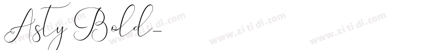 Asty Bold字体转换